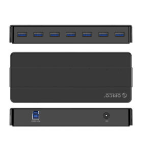 Hub Orico H7928-U3-V1 7x USB-A 3.0 - juodos spalvos - Image 3