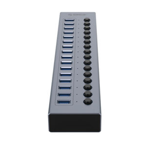 Orico BT2U3-16AB Hub 16x USB-A 3.0 with switches - pilkos spalvos - Image 3
