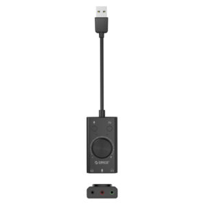 Orico SC2 External Multifunction Sound Card with USB-A - juodos spalvos