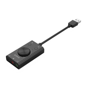 Orico SC2 External Multifunction Sound Card with USB-A - juodos spalvos - Image 5