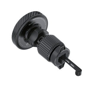 Acefast D33 Car Holder with Qi2 15W Magnetic Charger for Air Vent - juodos spalvos - Image 2