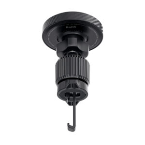 Acefast D33 Car Holder with Qi2 15W Magnetic Charger for Air Vent - juodos spalvos - Image 4
