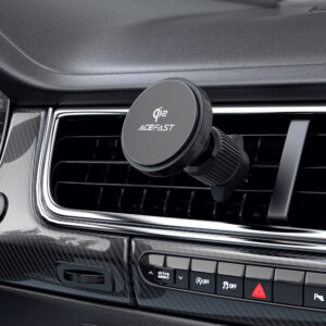 Acefast D33 Car Holder with Qi2 15W Magnetic Charger for Air Vent - juodos spalvos - Image 5