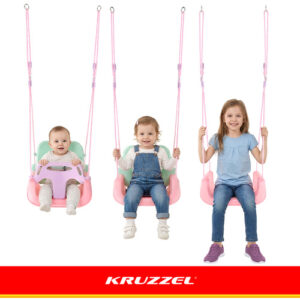 Kruzzel 3 viename pastelinės vaikiškos sūpynės - Image 5