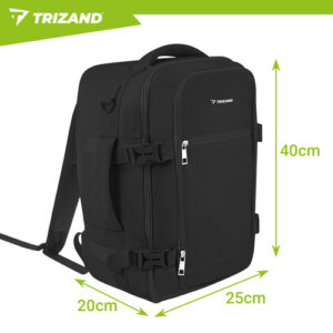 Trizand juoda 40x25x20cm žygio kuprinė - Image 4