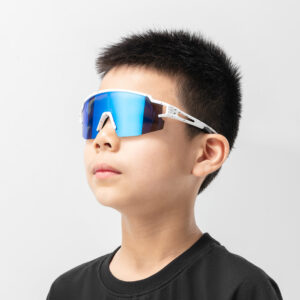 Rockbros Kids Cycling Glasses, Polarized, UV Protection, Children's - baltos spalvos - Image 4