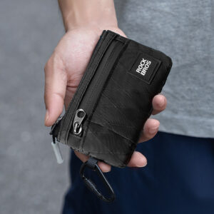 Rockbros Travel Wallet with Carabiner - juodos spalvos - Image 3