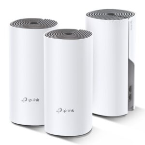 TP-Link Deco E4 (3-pack) Dviguba juosta (2,4 GHz / 5 GHz) Wi-Fi 5 (802.11ac) Balta, Pilka 2 Vidinis - Image 1