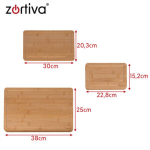 Bambuko pjaustymo lentelės - 3 vnt. Zortiva - Image 2