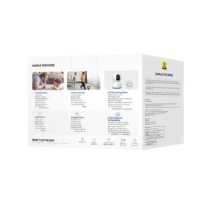 Baseus Security P1 Lite 2K Indoor Camera (EU Version) – baltos spalvos - Image 8
