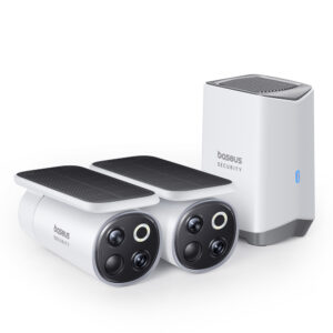 Baseus Security S1 Pro Dual 3K Outdoor Surveillance Kit (2 Cameras) – baltos spalvos - Image 2