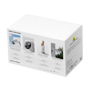 Baseus Security S1 Pro Dual 3K Outdoor Surveillance Kit (2 Cameras) – baltos spalvos - Image 4