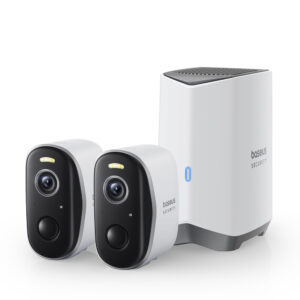 Baseus Security N1 Plus Dual 2K Outdoor Surveillance Kit (2 Cameras) – baltos spalvos