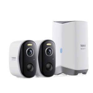 Baseus Security N1 Plus Dual 2K Outdoor Surveillance Kit (2 Cameras) – baltos spalvos - Image 2
