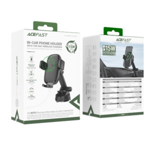 Acefast D49 Car Mount with Wireless Charger for Dashboard - juodos spalvos - Image 5