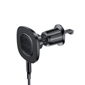 Acefast D46 Magnetic Air Vent Mount with Wireless Charger - juodos spalvos