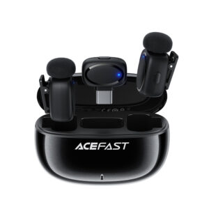 Acefast R2 Wireless Lavalier Microphones - juodos spalvos - Image 3