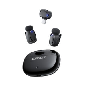 Acefast R2 Wireless Lavalier Microphones - juodos spalvos - Image 5