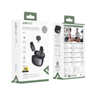 Acefast R2 Wireless Lavalier Microphones - juodos spalvos - Image 8