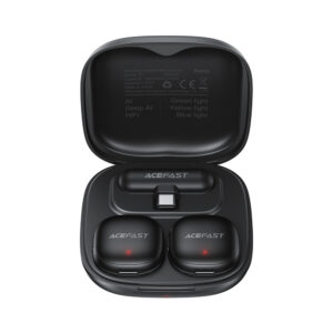 Acefast R1 Wireless Lavalier Microphones 2 pcs - juodos spalvos - Image 2