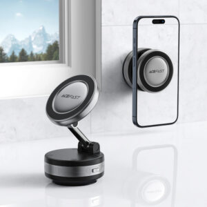 Acefast E30 Magnetic Dashboard/Windshield Suction Cup Holder - juodos spalvos - Image 5