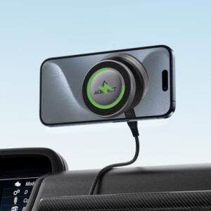 Acefast E29 Magnetic Holder with Wireless Charger with Suction Cup for Dashboard/Windshield - juodos spalvos - Image 6