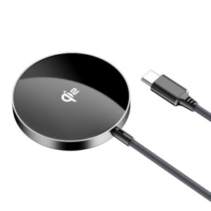 Acefast E24 Qi2 15W Magnetic Inductive Charger with 1.2m USB-C Cable - juodos spalvos - Image 3