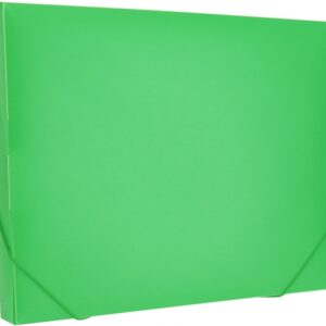 Aplankas dokumentams College A4/3cm, 0.7mm, su gumelėmis, plastikinis, žalios spalvos