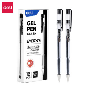 Gelinis rašiklis Deli Every 0.5 mm juodos spalvos