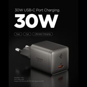 Spigen EE301EU-GAN ESSENTIAL 1 prievado tinklo įkroviklis 30W GUNMETAL - Image 2