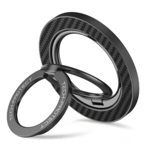Tech-Protect MMR800 MAGNETINIS MAGSAFE TELEFONO ŽIEDAS CARBON JUODAS