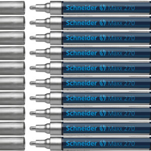 Žymeklis Schneider Paint Marker Maxx 270, 1-3mm, su aliejiniu tušu, sidabrinės spalvos - Image 2