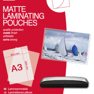 Matinė laminavimo plėvelė A3 (303x426mm) 125mic/100 lapų