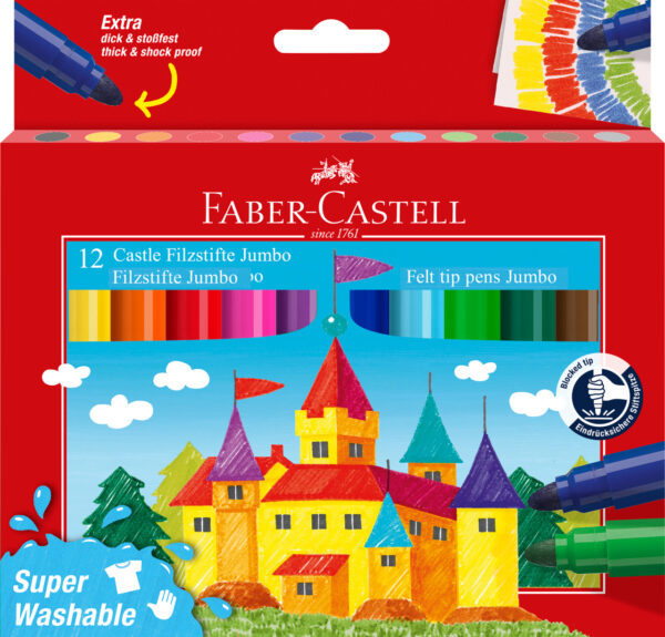 154311_Fibre-tip pen Jumbo Cardboardbox 12pc. Superwashable