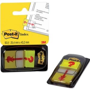 *Plastikiniai žymekliai Post-it, 25x43mm, klaustukai, 50vnt.