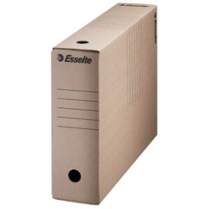 Archyvinė dėžė Esselte ECO FSC, 8cm, kartoninė, rudos spalvos - Image 2