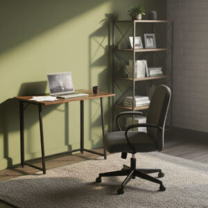 Foldable Computer Desk 80x45 cm Laptop Table Loft Style ModernHome - Image 2