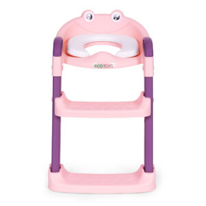 Vaikiška klozeto sėdynė su laipteliais ir kopėčiomis, rožinė, ECOTOYS - Image 2