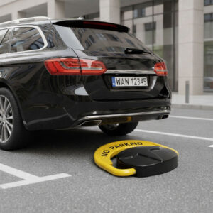 Sulankstomas parkavimo užraktas 40 cm su raktu, nuotolinio valdymo pulteliu ir signalizacijos sistema - Image 2