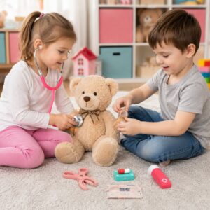 Medinis vaikiškas gydytojo rinkinys medicininiame krepšyje vaikams, 26 dalys ECOTOYS - Image 2