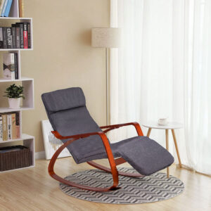 Supamoji kėdė su reguliuojama kojų atrama ir mediniais porankiais ModernHome - Image 2