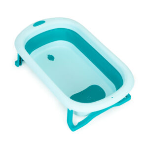 Baby Bathtub Travel Foldable with Drain Blue ECOTOYS - Image 2
