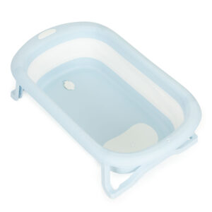 Baby Bathtub Travel Foldable with Drain Grey - Image 2