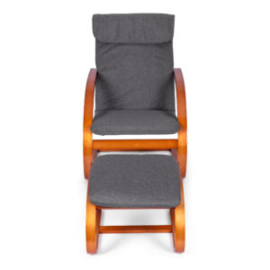 Finnish Rocking Chair with Footrest Recliner for Living Room ModernHome - Image 2