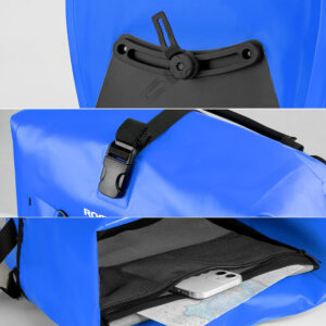 Rockbros 30140022004 Waterproof Bicycle Bag 25-32L - Blue - Image 4