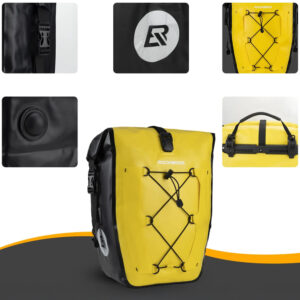Rockbros 30140022005 Waterproof Bicycle Pannier 25-32L - Yellow - Image 5