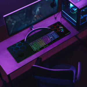 Wozinsky WPD-B800 Gaming Desk Pad 800x300mm Waterproof with Pattern - juodos spalvos - Image 7
