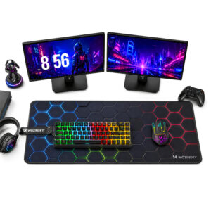 Wozinsky WPD-B800 Gaming Desk Pad 800x300mm Waterproof with Pattern - juodos spalvos