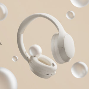 QCY H2 Pro ENC Bluetooth 5.3 Over-Ear ausinės - baltos spalvos - Image 9