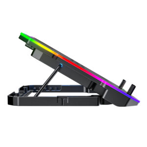 Wozinsky WDCX-A26 NitroCool RGB Gaming Laptop Cooling Pad - juodos spalvos - Image 4